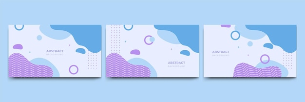 Fondo de formas geométricas planas de Memphis colorido abstracto Composición abstracta con líneas círculo de triángulo de punto cuadrado y estilo plano ondulado Diseño para banner de portada de tarjeta de presentación de cartel