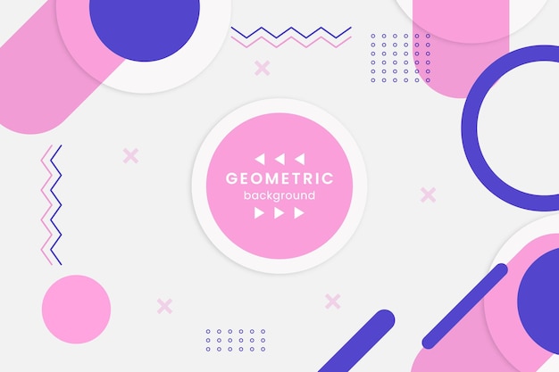Fondo de formas geométricas planas con memphis