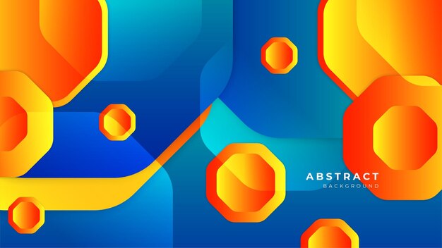 Fondo de formas geométricas vívidas vibrantes coloridas abstractas Plantilla web de fondo de presentación de patrón de banner de diseño gráfico abstracto de vector