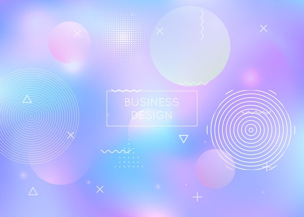 Fondo de formas líquidas con fluido dinámico Bauhaus holográfico