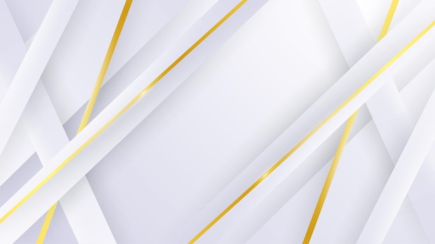 Fondo de formas de oro y blanco de lujo abstracto