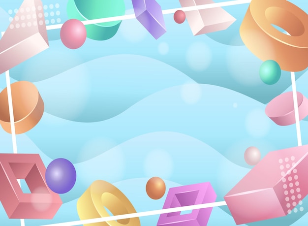 Fondo de formas pastel flotantes
