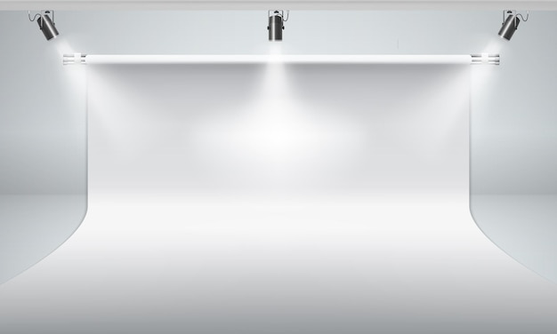 Fondo de foto de papel de estudio claro realista 3D