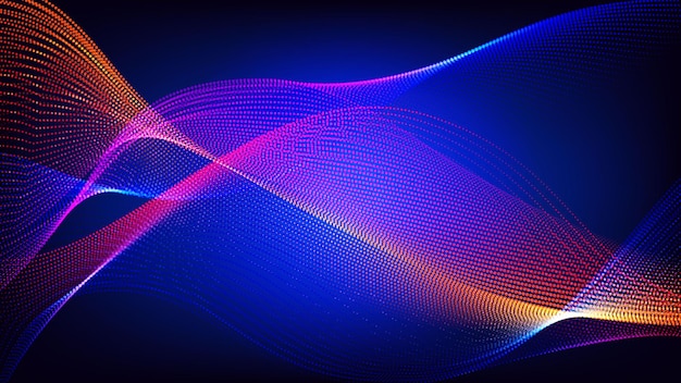 fondo fractal abstracto fondo azul abstracto con efecto de neón de color rojo azul rosa amarillo