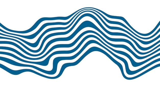 Fondo franja de ilusión óptica Fondo con línea de textura ondulada en estilo futurista Ilustración vectorial de movimiento