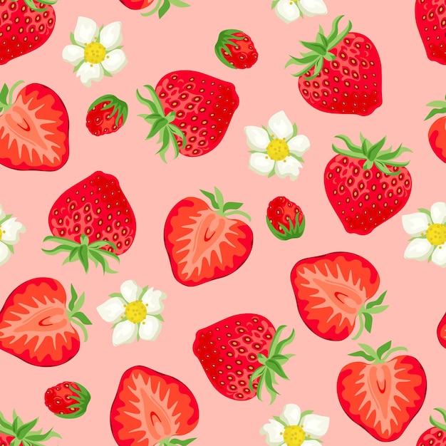 Fondo con fresas de fresa