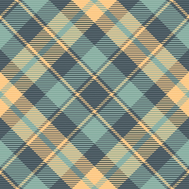 Fondo fresco tela a cuadros mexico tartan textil sin costuras patrón de comprobación vectorial de textura festiva en colores pastel y naranja