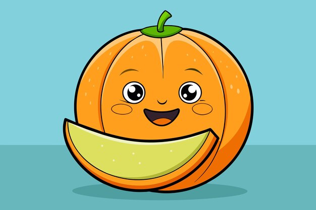 El fondo de la fruta del melón es