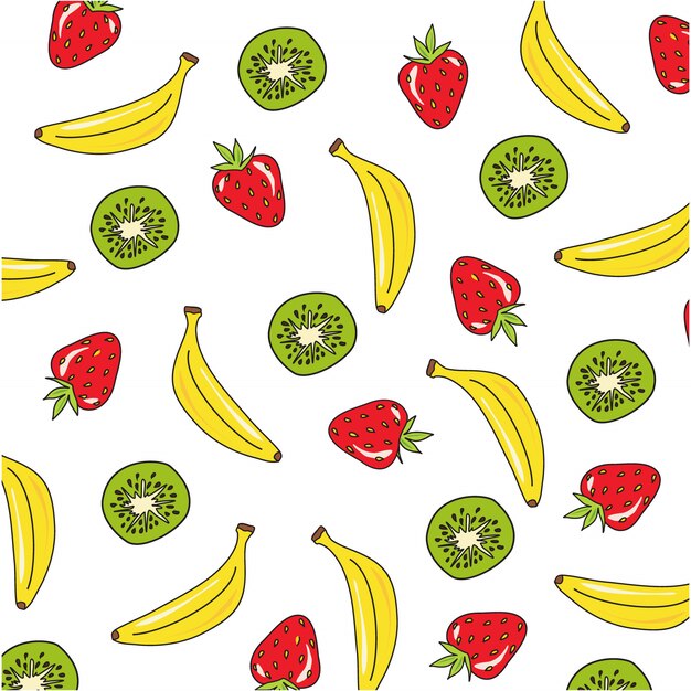 Vector fondo con frutas