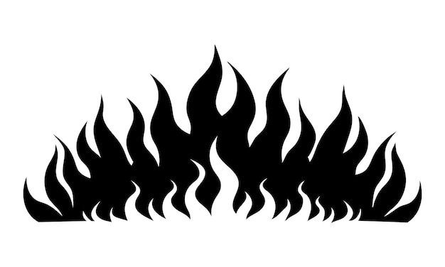 Fondo de fuego con movimiento dinámico de la llama Silueta de fuego Ilustración del vector de llama dinámica