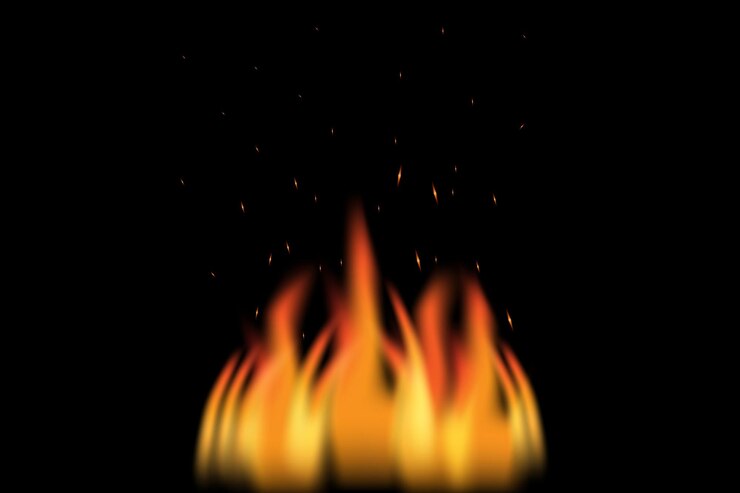 Fondo de fuego vector gratuito