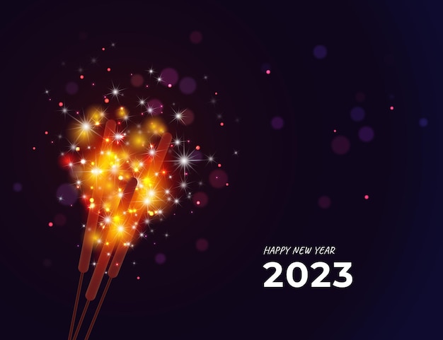 Fondo de fuegos artificiales año nuevo 2023