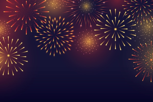 Fondo de fuegos artificiales en gradiente