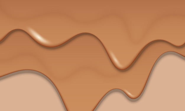 Fondo de fusión de chocolate marrón. ilustración vectorial. patrón para comerciales.