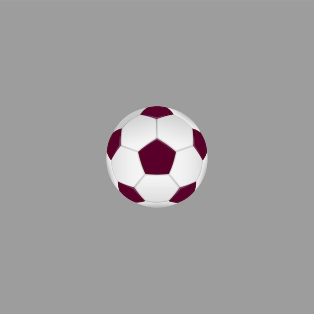 Fondo de fútbol 2022 rojo y azul como color principal banner de fútbol con icono de pelota 3d y pelota