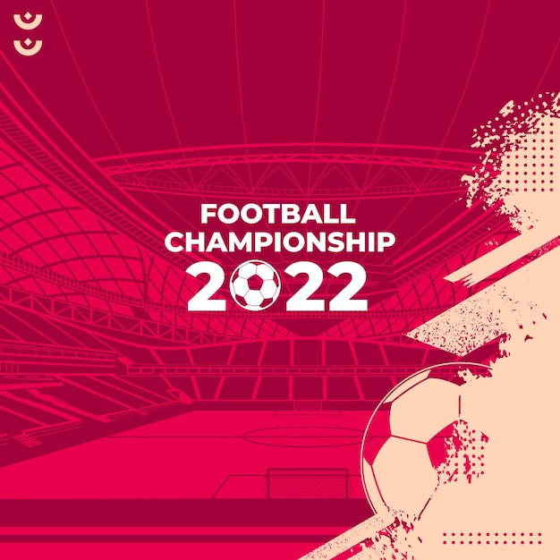 Vector fondo de fútbol copa del mundo 2022 vector