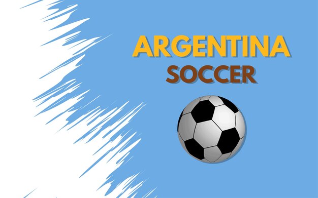 Vector fondo de fútbol grunge colores bandera argentina