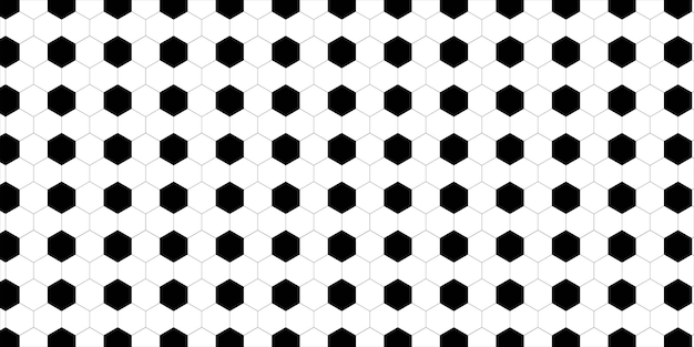 fondo de fútbol hecho de hexágonos blancos y negros