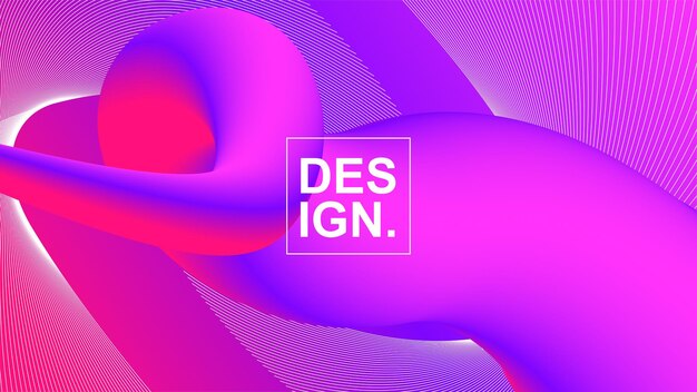 Fondo futurista 3d colorido Forma líquida Fondo abstracto con degradado vibrante adecuado para fondos fondos de pantalla pancartas anuncios y otros