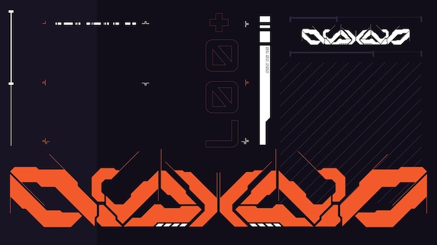 Vector fondo futurista abstracto con diseño de estilo cyberpunk