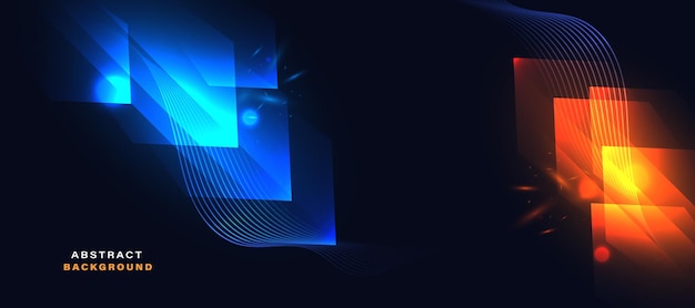 Fondo futurista abstracto con luz brillante