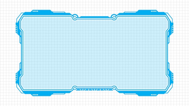 Fondo futurista abstracto de la pantalla de visualización hud ui sobre fondo blanco