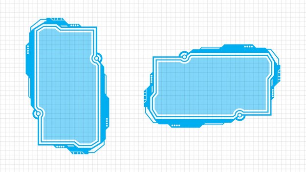 Fondo futurista abstracto de la pantalla de visualización hud ui sobre fondo blanco