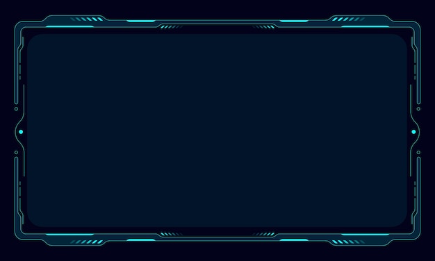 Fondo futurista abstracto tecnología brillante azul marco de ciencia ficción hud ui
