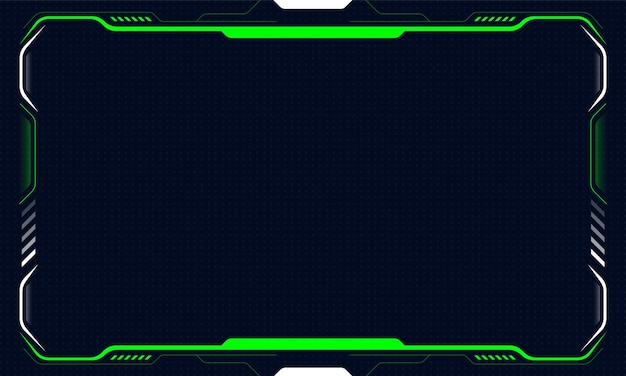 Fondo futurista abstracto de tecnología brillante marco de ciencia ficción hud ui