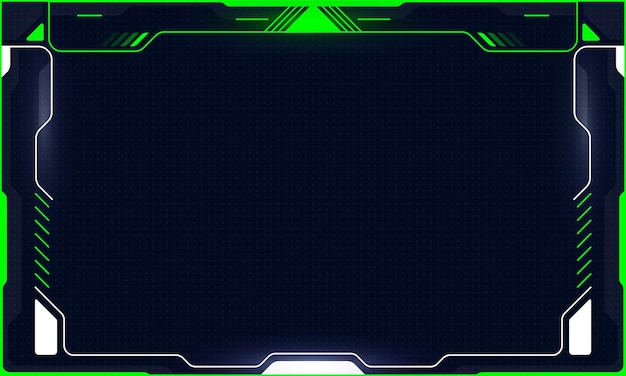 Fondo futurista abstracto de tecnología brillante marco de ciencia ficción hud ui