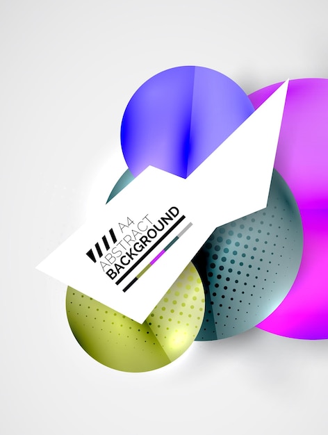 Fondo futurista de alta tecnología de círculos abstractos