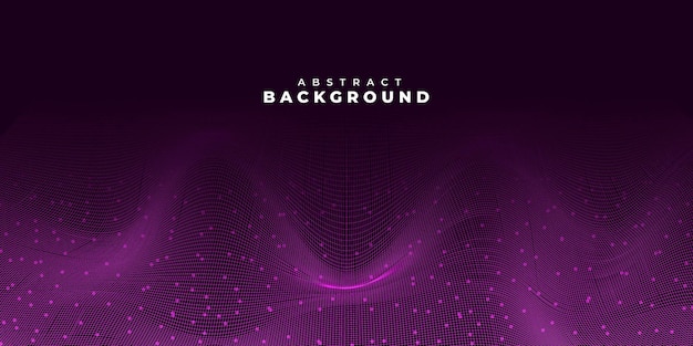 Fondo futurista degradado con diseño de página de destino de concepto de conexión púrpura