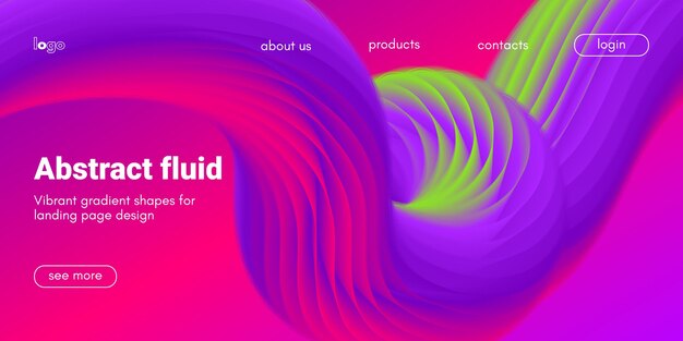 Fondo futurista fluido con forma de fluido de onda colorida