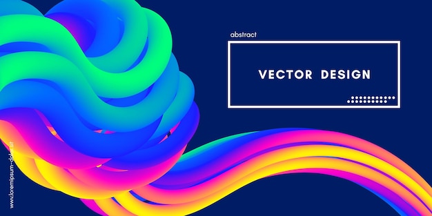 Fondo futurista fluido con forma de fluido de onda colorida