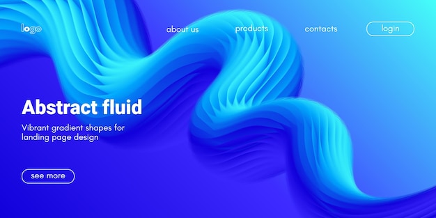 Fondo futurista fluido con forma de fluido de onda colorida