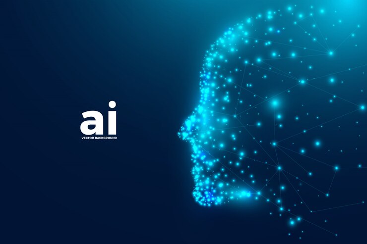 Vector fondo futurista de inteligencia artificial