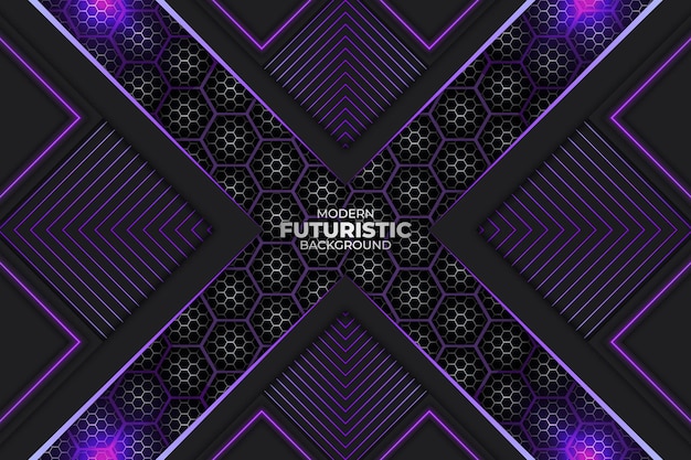 Fondo futurista oscuro y morado
