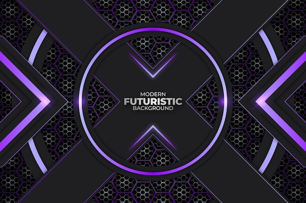 Fondo futurista oscuro y morado