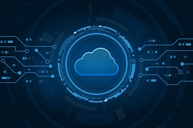 Fondo futurista de tecnología de nube moderna