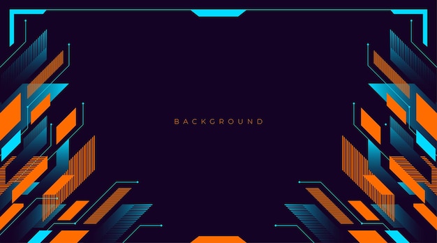 Fondo futuro con estilo de simetría poligonal con gradiente moderno con estilo cibernético