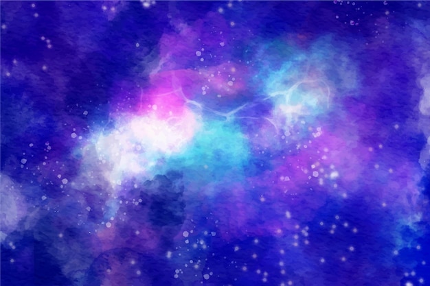 Fondo de galaxia acuarela pintada a mano