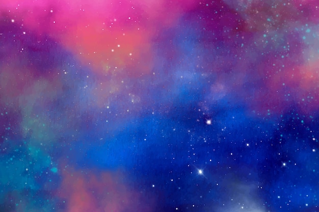 Vector fondo de galaxia en acuarelas