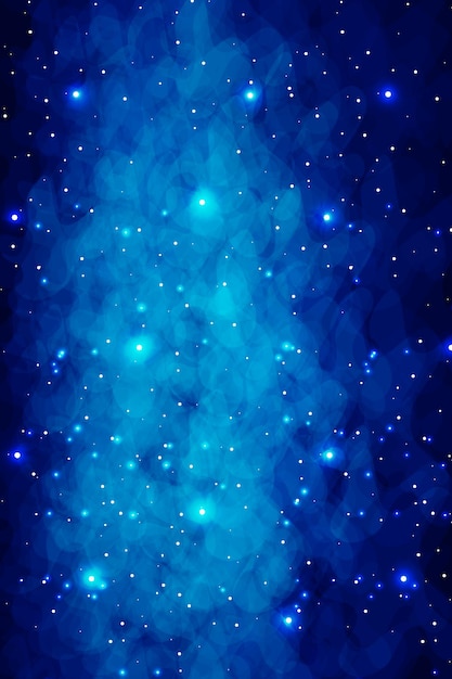 Fondo de galaxia azul de noche estrellada