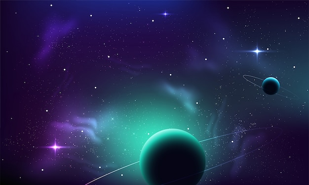 Vector fondo de galaxia cósmica con nebulosa