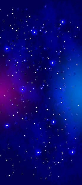 Vector fondo de galaxia degradado con nubes y estrellas