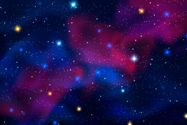 Vector fondo de galaxia realista