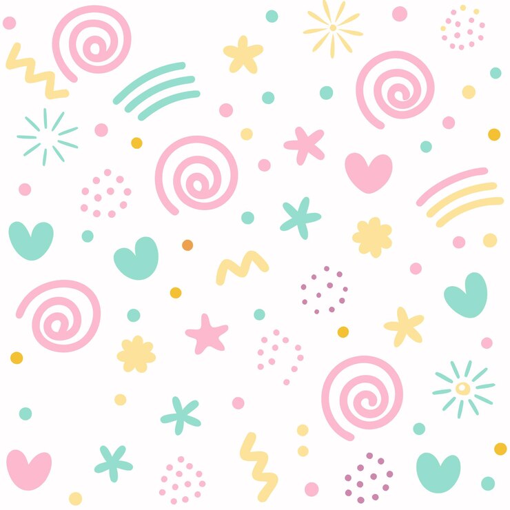 Vector fondo garabateado colorido diseño minimalista