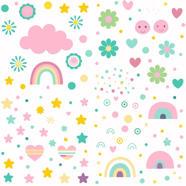 fondo garabateado colorido diseño minimalista