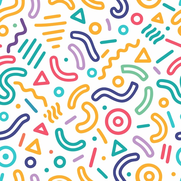 fondo de garabateo de líneas coloridas