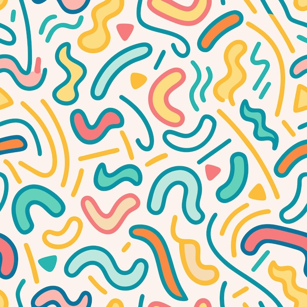 fondo de garabateo de líneas coloridas